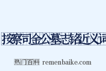 按察司金公墓志铭近义词是什么意思的图片